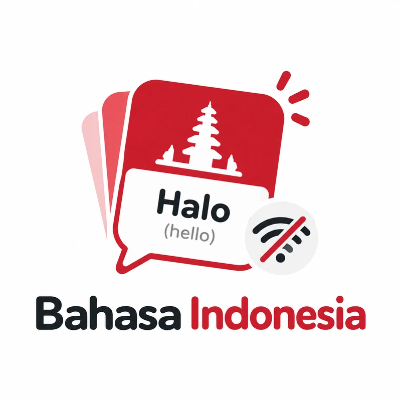 Bahasa Indonesia offline learning app logo