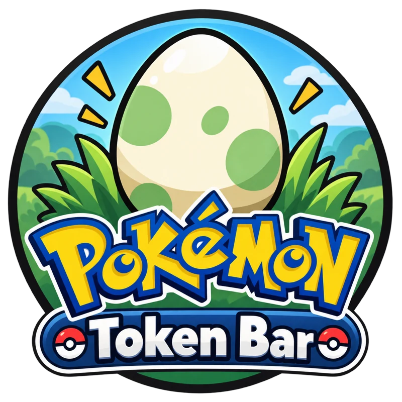 Pokémon Token Bar project logo with a spotted egg